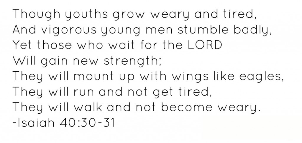 Isaiah 40:30-31 Belovedlove.org Those who wait for the LORD will gain new strength; they will mount up with wings like eagles