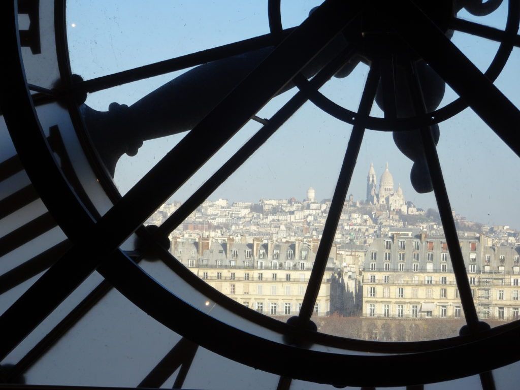 Sacre Couer, as seen through the back of the clock at Musee D'Orsay