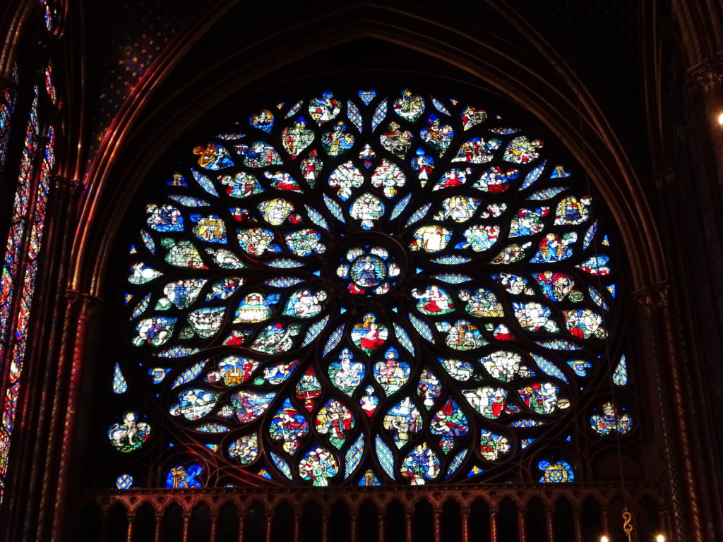 Giant circular stained glass window