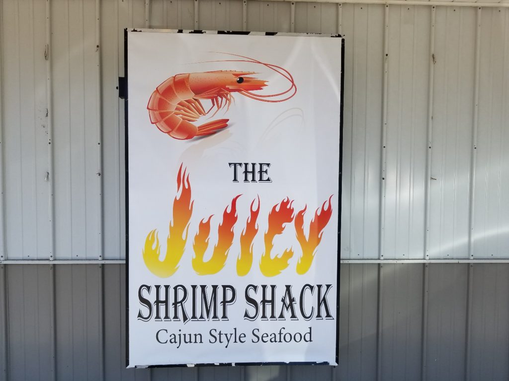 Sign, "The Juicy Shrimp Shack"