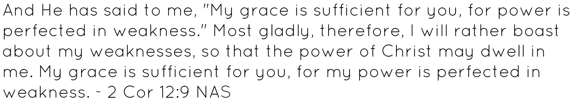 2 corinthians 2:19 my grace is sufficient for you