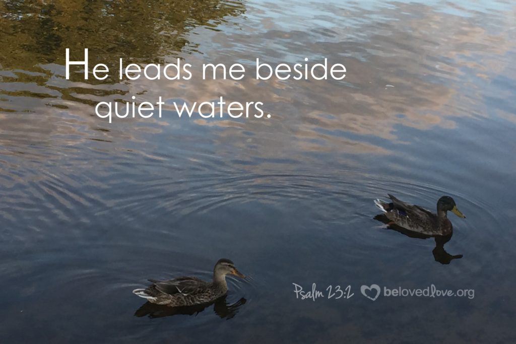 he leads me besides quiet waters - psalm 23:2