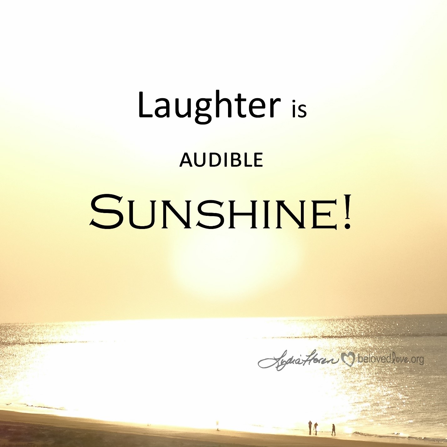 laughter is audible sunshine