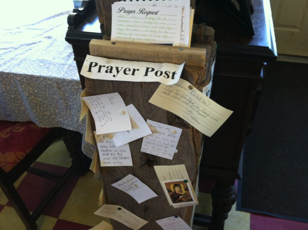A prayer post is one way to keep track of requests and people you are praying for.