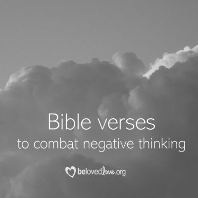 Bible verses to combat negative thinking. Picture of clouds