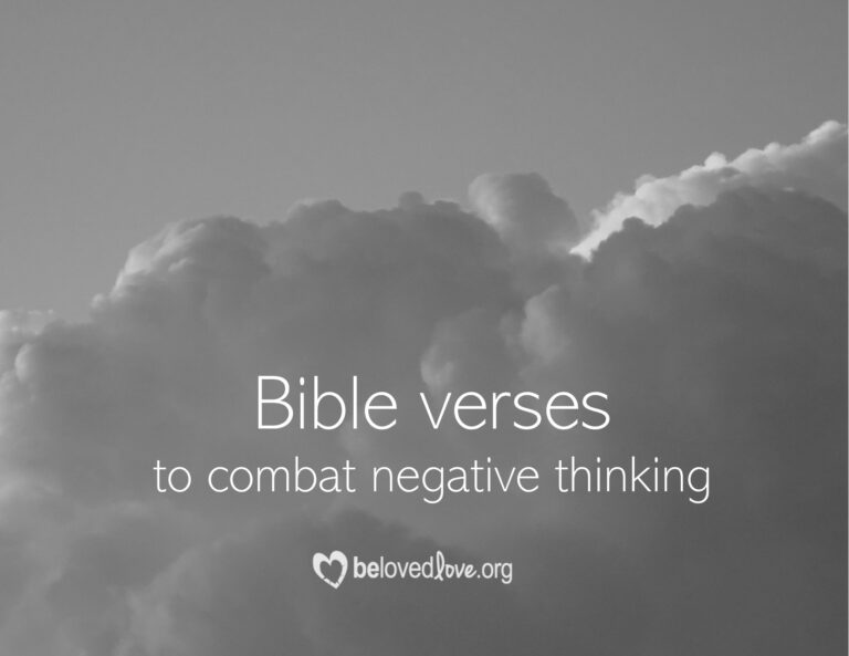 Bible verses to combat negative thinking. Picture of clouds
