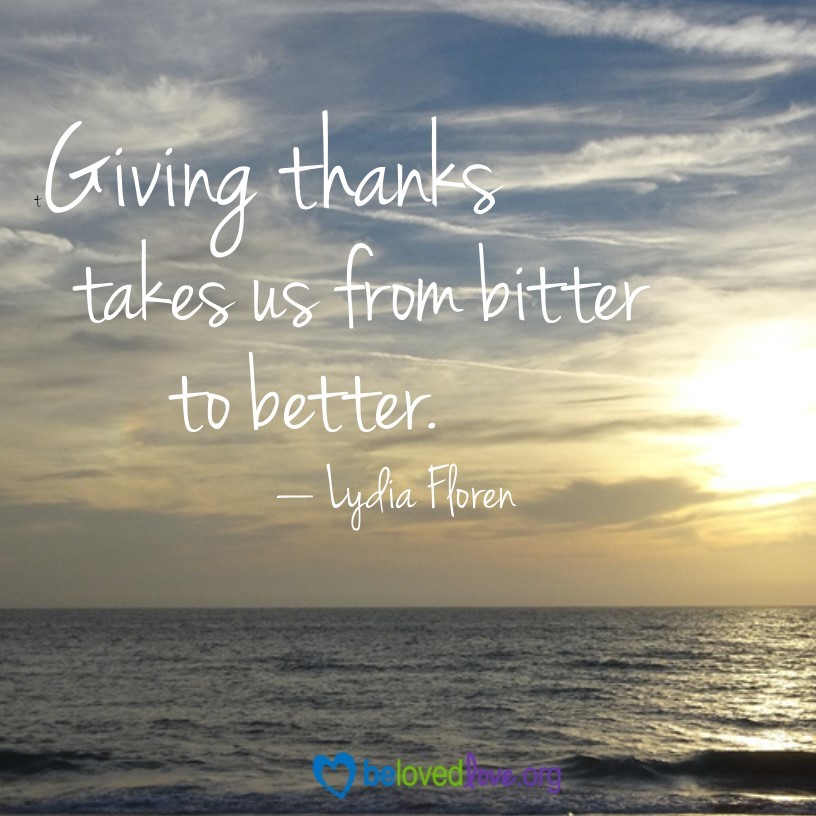 giving thanks takes us from bitter to better