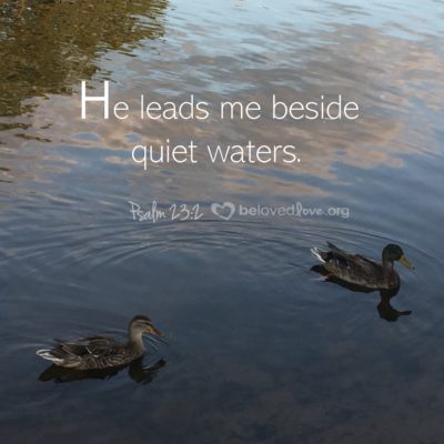 he leads me besides quiet waters - psalm 23:2