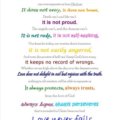 1 CORINTHIANS 13 AND ROMANS 8