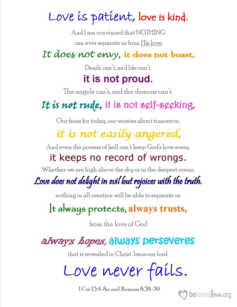 1 CORINTHIANS 13 AND ROMANS 8