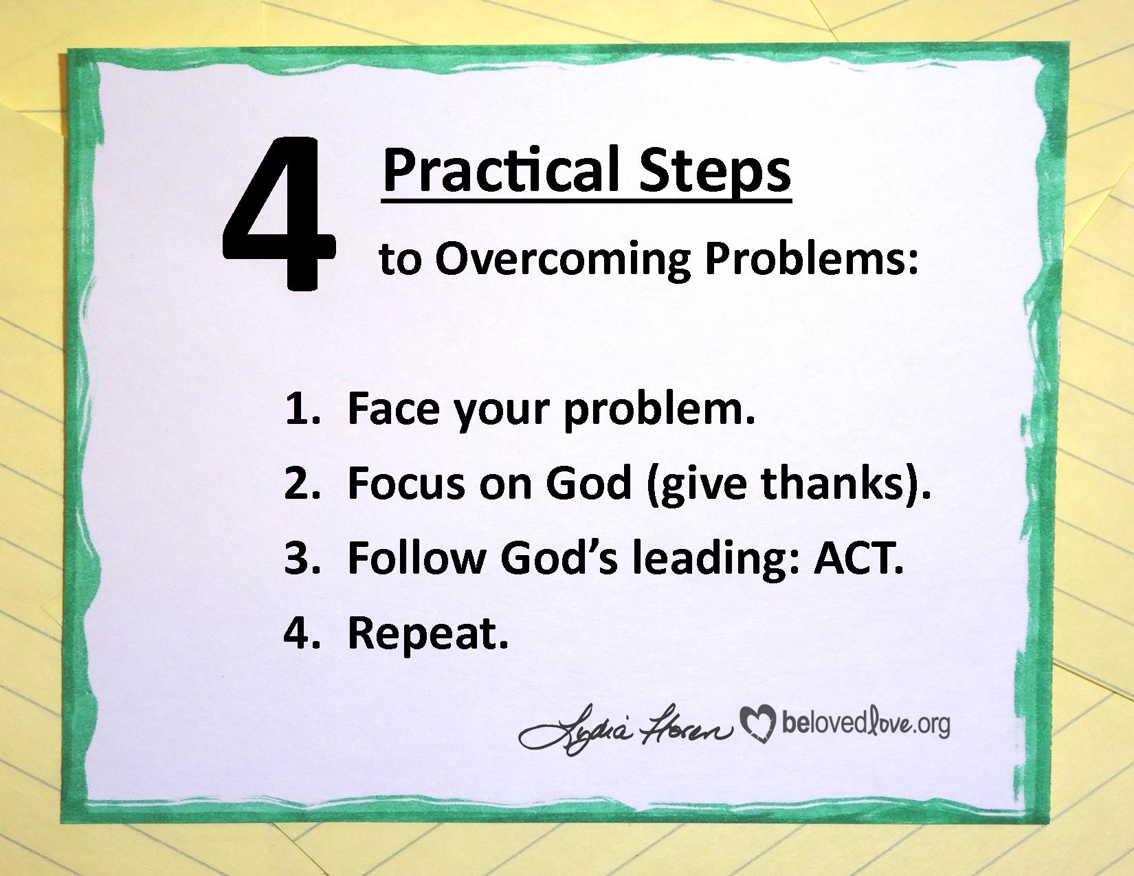 4 practical steps to overcoming problems