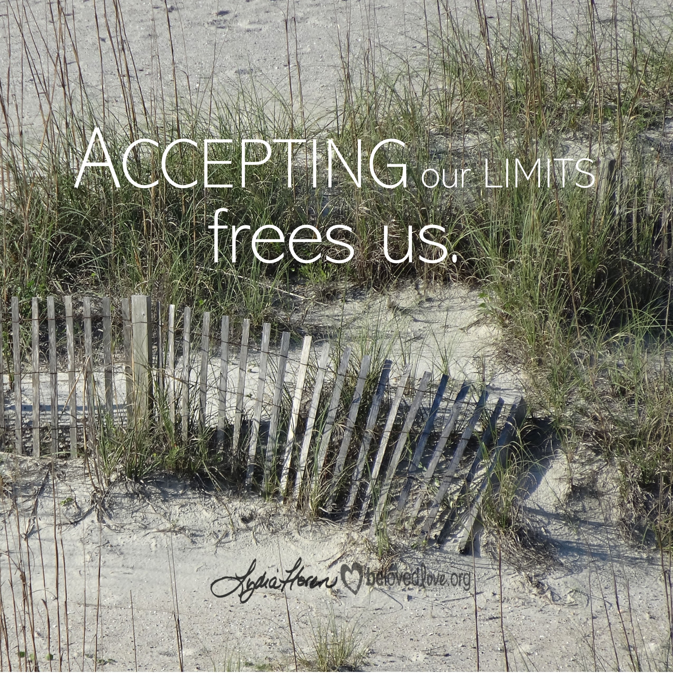 accepting our limits frees us